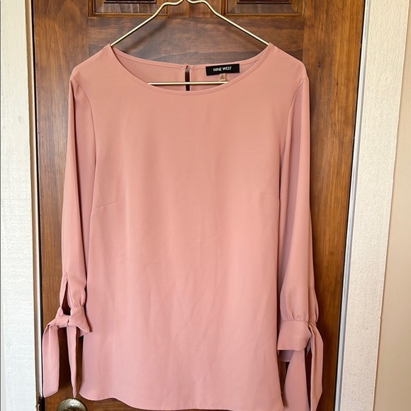 Nine West Tops - NINE WEST Blouse with Bow Tie Sleeves in Dusty Pink   | M